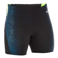 Boxer De Bain Natation Homme - Long - Noir / Bleu / Jaune -Nager NABAIJI 8562887