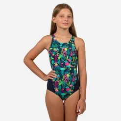 Maillot De Bain Une Pièce De Natation Fille Kamiye Print Fire Noir / Jaune -Nager NABAIJI 8645702