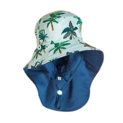 Chapeau Anti UV Bébé Réversible Jaune Et Bleu Imprimé SAVANE -Nager NABAIJI 8732845