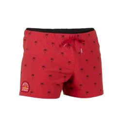 Short De Bain Natation Homme - Swimshort 100 Court - Cali Rouge Noir -Nager NABAIJI 8788732