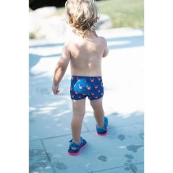 Boxer De Bain Bébé / Enfant Bleu Imprimé CRABES -Nager NABAIJI boxer de bain bebe enfant bleu imprime crabes 1