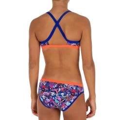 Brassière De Natation Fille Ultra Résistante Au Chlore Jade Roller Bleu -Nager NABAIJI brassiere de natation fille ultra resistante au chlore jade roller bleu 4