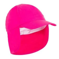 Casquette Anti UV Bébé Nageur Rose