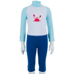 Combinaison De Natation Anti UV Bébé / Enfant Manches Longues Bleu Imprimé -Nager NABAIJI combinaison de natation anti uv bebe enfant manches longues bleu imprime 2