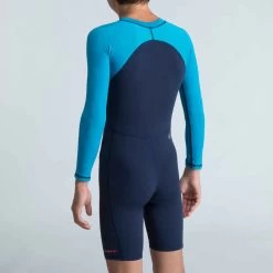 Combinaison Garçon - Shorty 100 Manches Longues - Bleu 9 Combinaison Garçon - Shorty 100 Manches Longues - Bleu -Nager NABAIJI combinaison garcon shorty 100 manches longues bleu 7