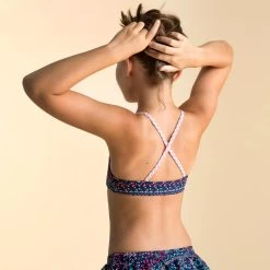 Haut De Maillot De Natation Fille 2 Pièces Lila Luna Bleu -Nager NABAIJI haut de maillot de natation fille 2 pieces lila luna bleu 1