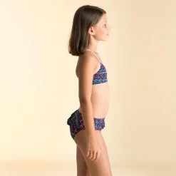 Haut De Maillot De Natation Fille 2 Pièces Lila Luna Bleu -Nager NABAIJI haut de maillot de natation fille 2 pieces lila luna bleu 3