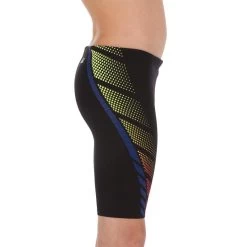 JAMMER DE NATATION GARÇON - FIRST - NOIR DOTS JAUNE ORANGE -Nager NABAIJI jammer de natation garcon first noir dots jaune orange 4