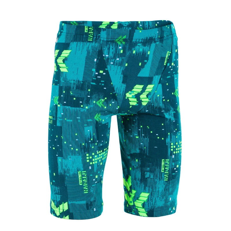 Jammer De Natation Garçon - Fitib - Bleu Pétrole / Vert Fluo 3 Jammer De Natation Garçon - Fitib - Bleu Pétrole / Vert Fluo