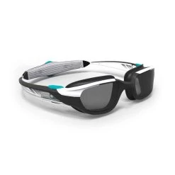 Lunettes De Natation - TURN Taille S - Verres Fumés - Blanc / Noir / Turquoise