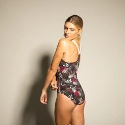 Maillot De Bain 1 Pièce Aquagym-Aquabike Femme Elea Saf Kaki -Nager NABAIJI maillot de bain 1 piece aquagym aquabike femme elea saf kaki 4