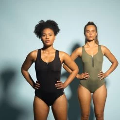 Maillot De Bain 1 Pièce Aquagym-aquabike Femme Lio Kaki -Nager NABAIJI maillot de bain 1 piece aquagym aquabike femme lio kaki 3