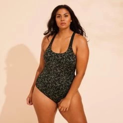 Maillot De Bain 1 Pièce Aquagym-Aquabike Femme Sofi Lica Kaki