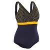 Maillot De Bain 1 Pièce Aquagym Femme Mia Dot Bleu Bonnet D/E