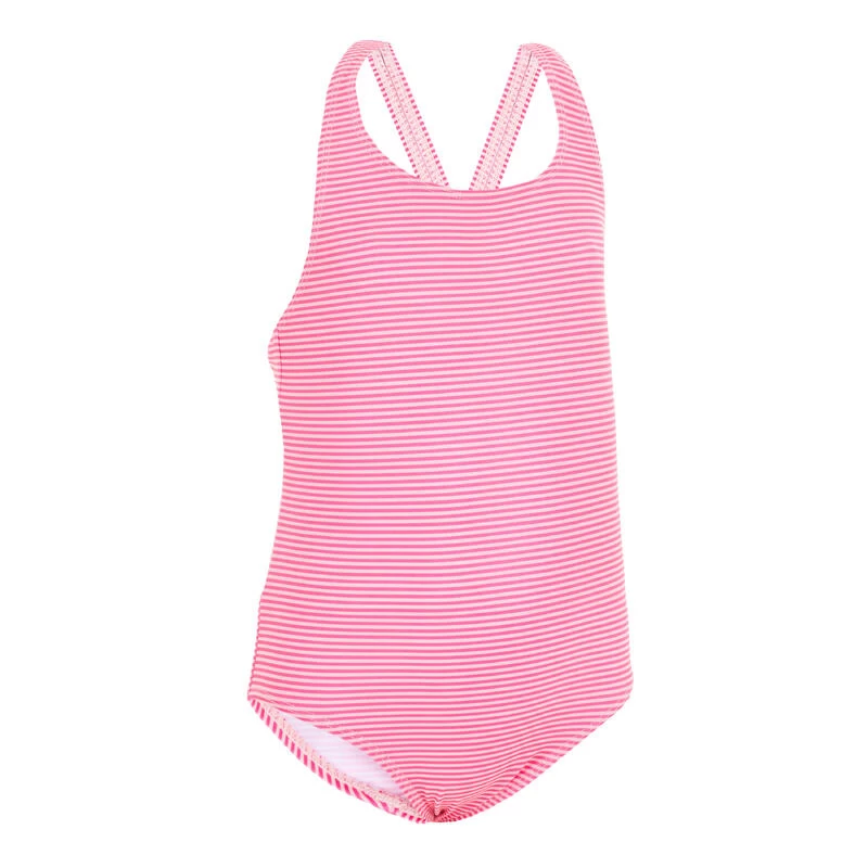 Maillot De Bain 1 Pièce Bébé Fille Rose Imprimé Rayures 4 Maillot De Bain 1 Pièce Bébé Fille Rose Imprimé Rayures – Image 2