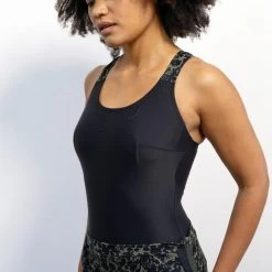 Maillot De Bain 1 Pièce Short Loose Aquafitness Femme Sofi Lica Noir Kaki -Nager NABAIJI maillot de bain 1 piece short loose aquafitness femme sofi lica noir kaki 3