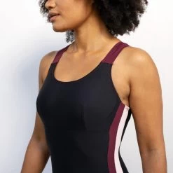 Maillot De Bain 1 Pièce Shorty Aquafitness Femme Sofi Noir Rose -Nager NABAIJI maillot de bain 1 piece shorty aquafitness femme sofi noir rose 2