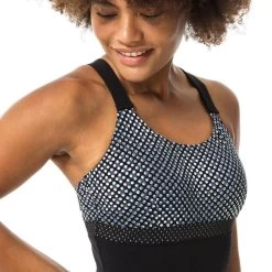 Maillot De Bain 1 Pièce Shorty Aquagym-Aquabike Femme Elea Bul Noir Gris -Nager NABAIJI maillot de bain 1 piece shorty aquagym aquabike femme elea bul noir gris 4