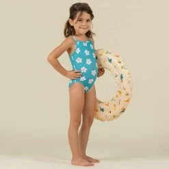 Maillot De Bain Bébé Fille Une Pièce Bleu Avec Imprimé Fleurs -Nager NABAIJI maillot de bain bebe fille une piece bleu avec imprime fleurs 4