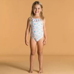 Maillot De Bain Bébé Fille Une Pièce Imprimé Avec Des Volants