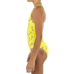 Maillot De Bain De Natation 1 Pièce Fille Lila Oto Jaune -Nager NABAIJI maillot de bain de natation 1 piece fille lila bird marine 2