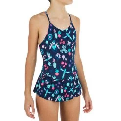 Maillot De Bain De Natation 1 Pièce Jupette Lila All Omi Marine -Nager NABAIJI maillot de bain de natation 1 piece jupette lila all oto turquoise 1