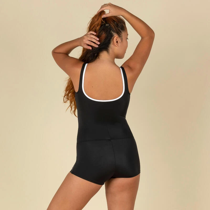 Maillot De Bain De Natation Femme 1 Pièce Heva Shorty Zip Noir 4 Maillot De Bain De Natation Femme 1 Pièce Heva Shorty Zip Noir – Image 2