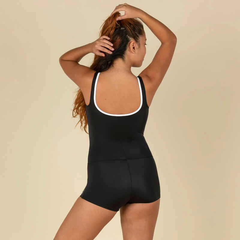 Maillot De Bain De Natation Femme 1 Pièce Heva Shorty Zip Noir 4 Maillot De Bain De Natation Femme 1 Pièce Heva Shorty Zip Noir – Image 2