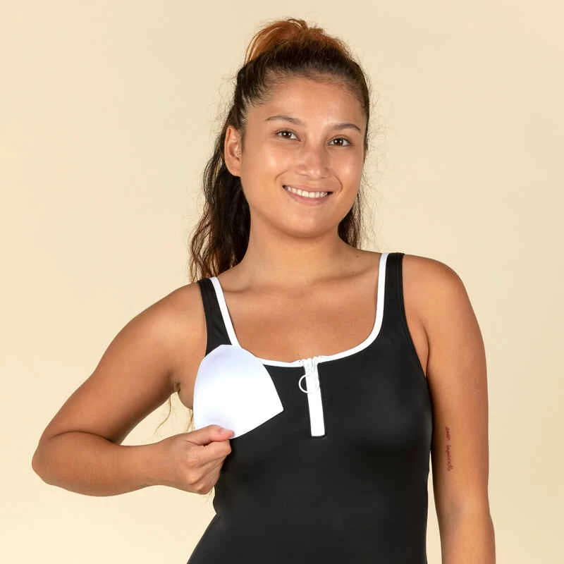 Maillot De Bain De Natation Femme 1 Pièce Heva Shorty Zip Noir 5 Maillot De Bain De Natation Femme 1 Pièce Heva Shorty Zip Noir – Image 3