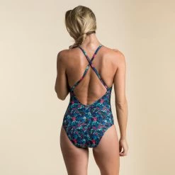 Nager NABAIJI -Nager NABAIJI maillot de bain de natation femme 1 piece lila lib noir 1
