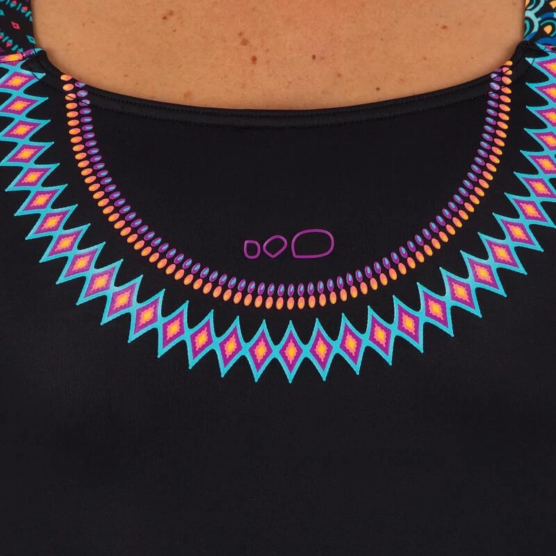 Maillot De Bain De Natation Femme 1 Pièce Taïs Ethn Noir 7 Maillot De Bain De Natation Femme 1 Pièce Taïs Ethn Noir – Image 5