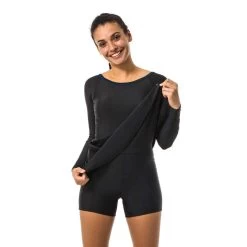 Maillot De Bain De Natation Femme 1 Pièce Una Sleeve Noir -Nager NABAIJI maillot de bain de natation femme une piece una sleeve all canop blue 3