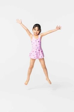 Maillot De Bain De Natation Fille 1 Pièce Vega Jupette Imprimé Rose -Nager NABAIJI maillot de bain de natation fille 1 piece vega jupette rose 5