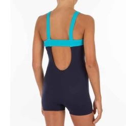 Maillot De Bain De Natation Fille Une Pièce Taïs Shorty Bleu -Nager NABAIJI maillot de bain de natation fille une piece tais shorty bleu 2
