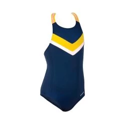 Maillot De Bain De Natation Fille 1 Pièce Vega+ Navy Chevron -Nager NABAIJI maillot de bain de natation fille une piece vega nbji noir 3