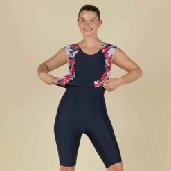 Maillot De Bain De Natation Femme Una Tankini Lea Marine -Nager NABAIJI maillot de bain de natation una tankini all canop blue 3