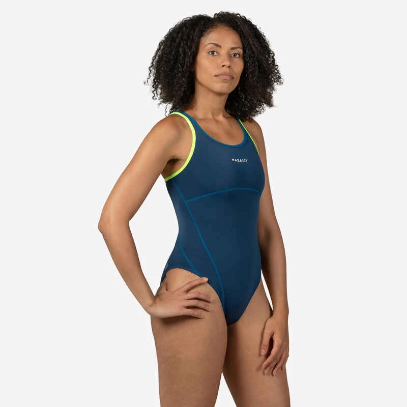 Maillot De Bain De Natation Une Pièce Femme Kamiye+ Bleu Vert 3 Maillot De Bain De Natation Une Pièce Femme Kamiye+ Bleu Vert