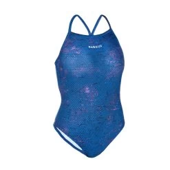 Maillot De Bain De Natation Une Pièce Femme Kamyli ALL FLU Bleu -Nager NABAIJI maillot de bain de natation une piece femme kamyli all flu bleu 4