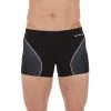 MAILLOT DE BAIN HOMME BOXER 500 FIT NOIR DASH GRIS