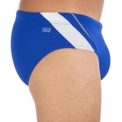 MAILLOT DE BAIN HOMME SLIP 900 YOKE BLEU BLANC 8 MAILLOT DE BAIN HOMME SLIP 900 YOKE BLEU BLANC -Nager NABAIJI maillot de bain homme slip 900 yoke bleu blanc 1