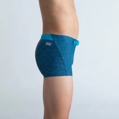 Maillot De Bain Natation Garçon - Boxer 100 Kibelt - Chin Bleu - Avec Boucle -Nager NABAIJI maillot de bain natation garcon boxer 100 kibelt chin bleu avec boucle 3