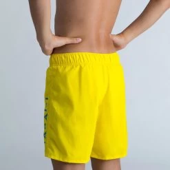 Maillot De Bain Natation Garçon - Swimshort 100 Basic - Jaune -Nager NABAIJI maillot de bain natation garcon swimshort 100 basic jaune 2