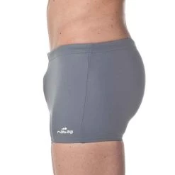 Maillot De Bain Natation Homme - Boxer 100 Basic - Gris -Nager NABAIJI maillot de bain natation homme boxer 100 basic gris 2