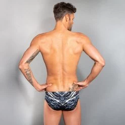 MAILLOT DE BAIN SLIP 900 PRINT HOMME XEN NOIR 9 MAILLOT DE BAIN SLIP 900 PRINT HOMME XEN NOIR -Nager NABAIJI maillot de bain slip 900 print homme xen noir 2