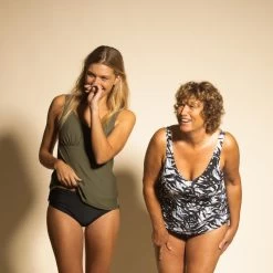 Maillot De Bain Tankini Aquagym Femme Lily Kaki -Nager NABAIJI maillot de bain tankini aquagym femme lily kaki 3