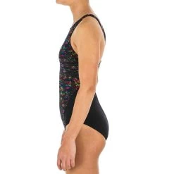 Maillot De Bain Une Pièce De Natation Fille Kamiye Print Fire Noir / Jaune -Nager NABAIJI maillot de bain une piece de natation fille kamiye print fire noir slash jaune 1