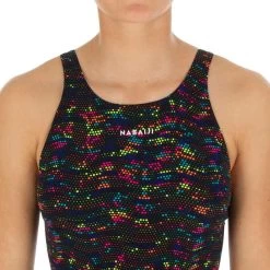 Maillot De Bain Une Pièce De Natation Fille Kamiye Print Fire Noir / Jaune -Nager NABAIJI maillot de bain une piece de natation fille kamiye print fire noir slash jaune 3