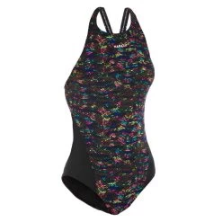 Maillot De Bain Une Pièce De Natation Fille Kamiye Print Fire Noir / Jaune -Nager NABAIJI maillot de bain une piece de natation fille kamiye print fire noir slash jaune 4
