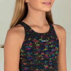 Maillot De Bain Une Pièce De Natation Fille Kamiye Print Fire Noir / Jaune -Nager NABAIJI maillot de bain une piece de natation fille kamiye print fire noir slash jaune 8