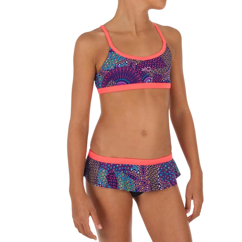 Maillot De Natation Fille Deux Pièces Riana Skirt Eve Rose Vert 3 Maillot De Natation Fille Deux Pièces Riana Skirt Eve Rose Vert